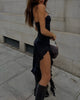 Strapless Ruffles Maxi Dress for Women – Ankle Length Long Dress in High-Quality Polyester, Perfect for Any Occasion-Cramta