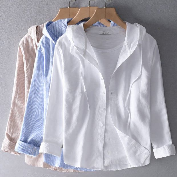 Elegant Linen Blouse - Light Comfort and Classic Style Perfect for Everyday-Cramta