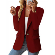 Tailored Fit Elegant Blazer for Women – Versatile Soft-Blend Fabric for Day-to-Evening Wear