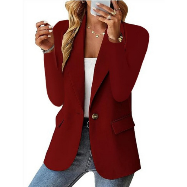 Tailored Fit Elegant Blazer for Women – Versatile Soft-Blend Fabric for Day-to-Evening Wear