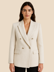 Tailored Long-Sleeve Notched Collar Blazer for Women – Versatile Day-to-Evening Wear, Structured Fit, Layering Friendly