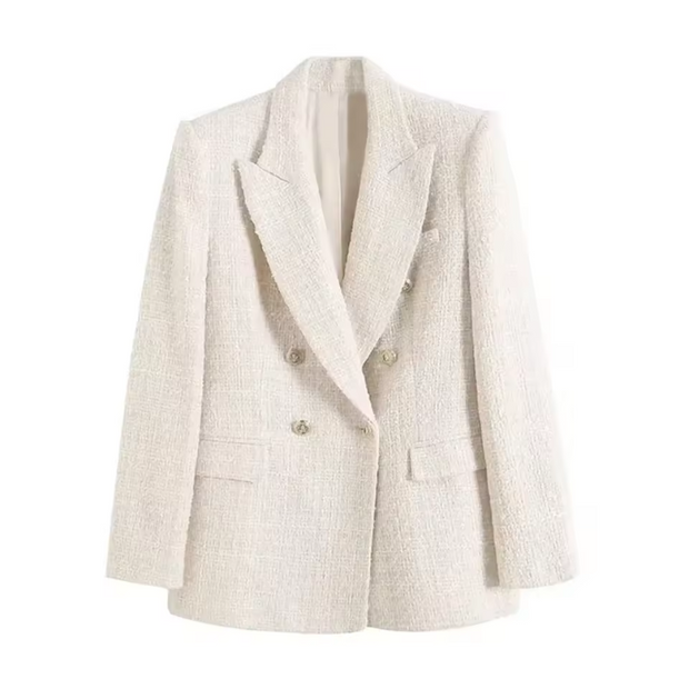 Tailored Long-Sleeve Notched Collar Blazer for Women – Versatile Day-to-Evening Wear, Structured Fit, Layering Friendly