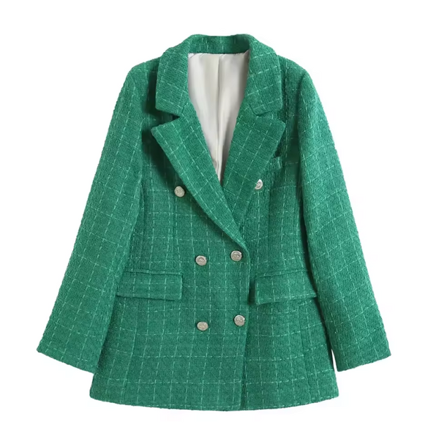 Tailored Long-Sleeve Notched Collar Blazer for Women – Versatile Day-to-Evening Wear, Structured Fit, Layering Friendly