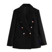 Tailored Long-Sleeve Notched Collar Blazer for Women – Versatile Day-to-Evening Wear, Structured Fit, Layering Friendly