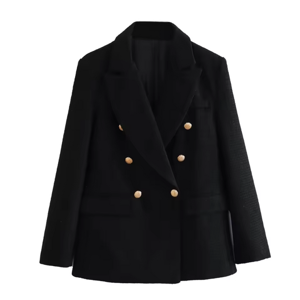 Tailored Long-Sleeve Notched Collar Blazer for Women – Versatile Day-to-Evening Wear, Structured Fit, Layering Friendly