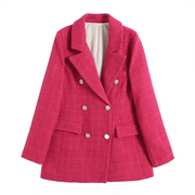 Tailored Long-Sleeve Notched Collar Blazer for Women – Versatile Day-to-Evening Wear, Structured Fit, Layering Friendly