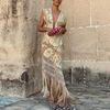Tassel Short Sleeveless Dress in Premium Polyester – Stylish, Comfortable Fit for Any Occasion-Cramta