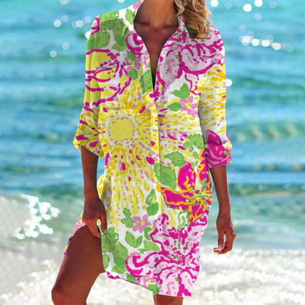 Catherine Summer Dress – Feminine Elegance and Flattering A-Line Cut Perfect for the Warm Season-Cramta