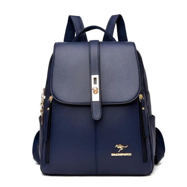 Alena Leather Backpack – Elegant Style and Practicality for Your Daily Use-Cramta