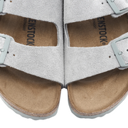 Unisex Arizona Suede Sandals in Pure Sage with Cork Sole – Adjustable Straps for Comfort and Style