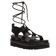Unisex Black Leather Gladiator Sandals with Thick Soles for Comfort and Style