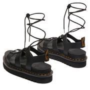 Unisex Black Leather Gladiator Sandals with Thick Soles for Comfort and Style