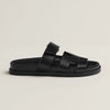 Unisex Luxury Sandals in Black - Comfortable PU Leather Footwear with Supportive Footbed, Sizes 35-45