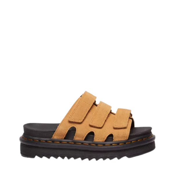 Unisex Suede Slide Sandals with 3 Adjustable Straps – Lightweight EVA Sole in Tan for Ultimate Comfort