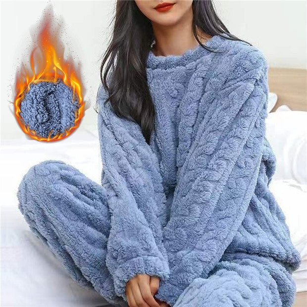 Angie's Fleece Pajama Set – Cozy Comfort and Warmth for Cocooning Nights-Cramta
