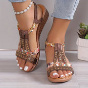 Olivette Orthopedic Sandals with Rhinestones – Elegance and Comfort All Day Long-Cramta