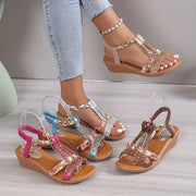 Olivette Orthopedic Sandals with Rhinestones – Elegance and Comfort All Day Long-Cramta