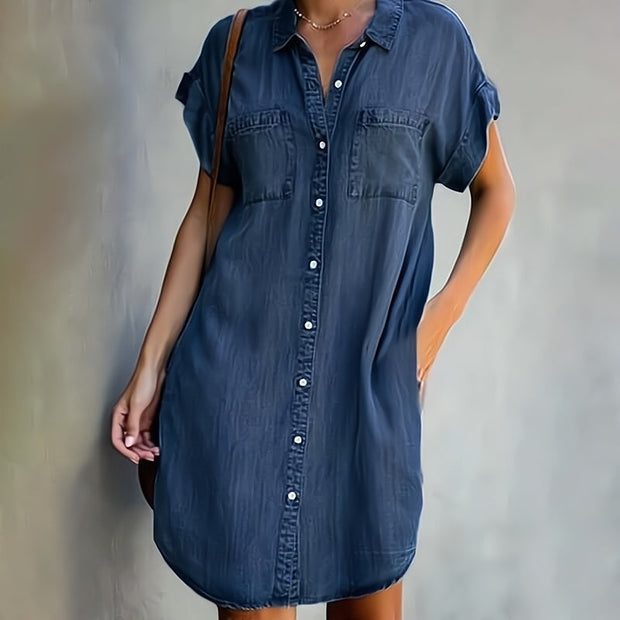 SADIE V-Neck Dress – Elegance and Comfort for All Occasions-Cramta