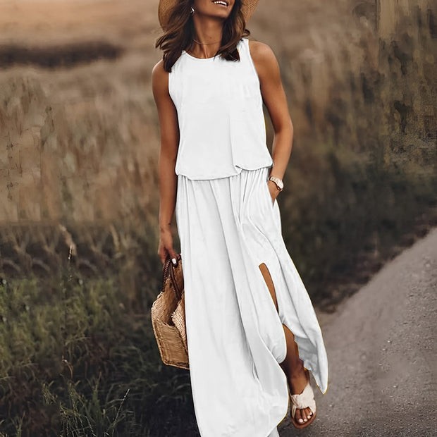 Jonna Maxi Dress – Retro Elegance Sleeveless for a Comfortable and Trendy Look-Cramta
