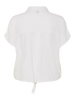 White Linen Tie Blouse for Women – Stylish Long Sleeve Summer Top