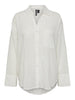 White Linen Women's Blouse – Lightweight Breathable Summer Top for Effortless Style