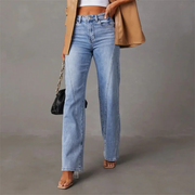 Wide-Leg High-Waisted Denim Jeans – Comfortable Black Jeans for Effortless Style 0