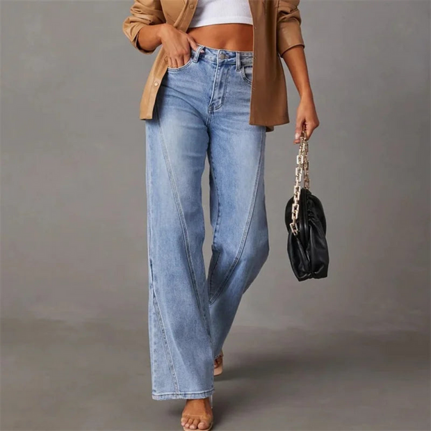 Wide-Leg High-Waisted Denim Jeans – Comfortable Black Jeans for Effortless Style 1