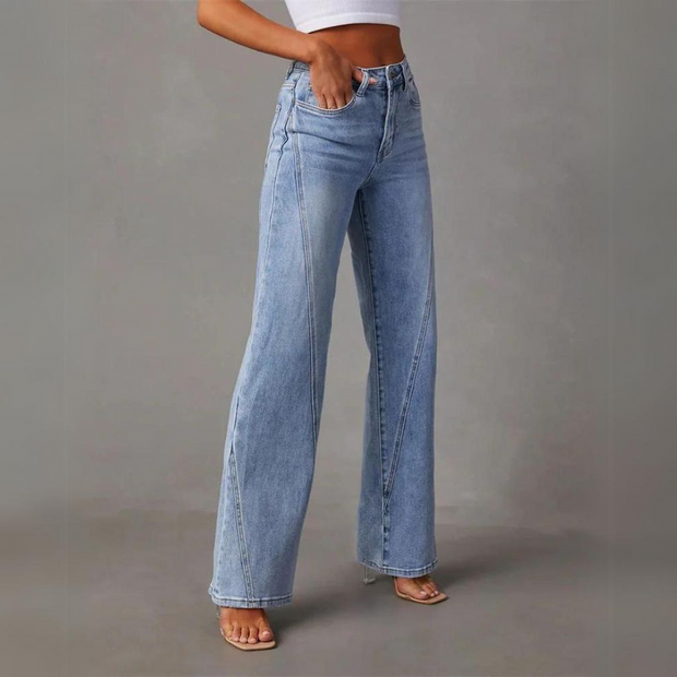 Wide-Leg High-Waisted Denim Jeans – Comfortable Black Jeans for Effortless Style 2