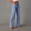 Wide-Leg High-Waisted Denim Jeans – Comfortable Black Jeans for Effortless Style 2