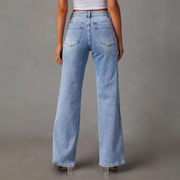 Wide-Leg High-Waisted Denim Jeans – Comfortable Black Jeans for Effortless Style 3