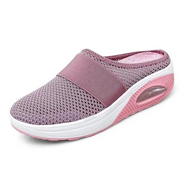 Women's Air-Cushioned Orthopedic Comfort Shoes – Black, Lightweight and Breathable, Size 8