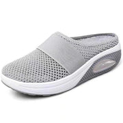 Women's Air-Cushioned Orthopedic Comfort Shoes – Black, Lightweight and Breathable, Size 8