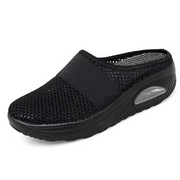 Women's Air-Cushioned Orthopedic Comfort Shoes – Black, Lightweight and Breathable, Size 8