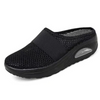 Women's Air-Cushioned Orthopedic Comfort Shoes – Black, Lightweight and Breathable, Size 8