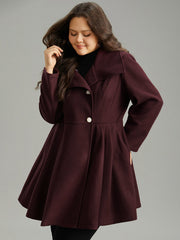 Women's Asymmetrical Coat Beige Size M Cotton 0