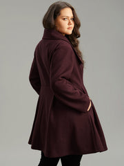 Women's Asymmetrical Coat Beige Size M Cotton 1