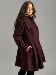 Women's Asymmetrical Coat Beige Size M Cotton 2
