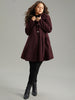Women's Asymmetrical Coat Beige Size M Cotton 3