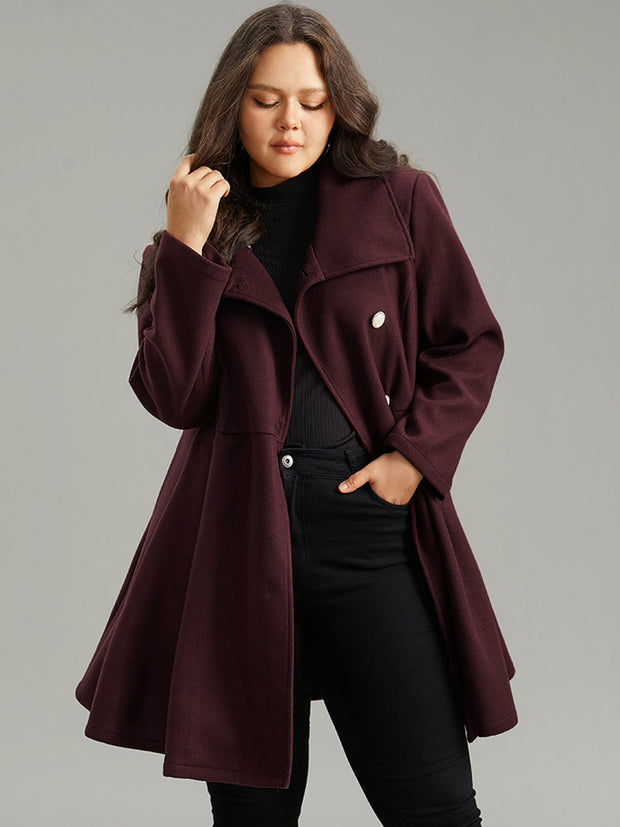 Women's Asymmetrical Coat Beige Size M Cotton 4