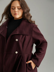 Women's Asymmetrical Coat Beige Size M Cotton 5