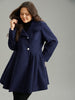 Women's Asymmetrical Coat Beige Size M Cotton 7