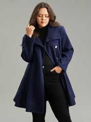 Women's Asymmetrical Coat Beige Size M Cotton 8