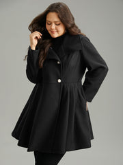 Women's Asymmetrical Coat Beige Size M Cotton 9