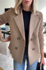 Women's Black Blazer Size M Polyester Blend with Knit Sleeves 1