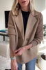 Women's Black Blazer Size M Polyester Blend with Knit Sleeves 2
