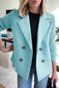 Women's Black Blazer Size M Polyester Blend with Knit Sleeves 9