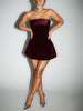 Women's Black Mini Dress with Fold-Over Design – Stretch Fabric, Size S