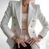 Women's Black Polyester Blazer - Elegant and Versatile Size M