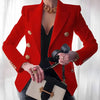 Women's Black Polyester Blazer - Elegant and Versatile Size M