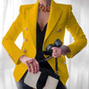 Women's Black Polyester Blazer - Elegant and Versatile Size M